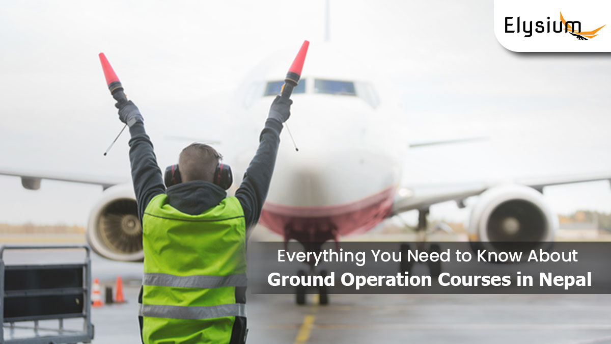 Practical training session for ground operation courses in Nepal.